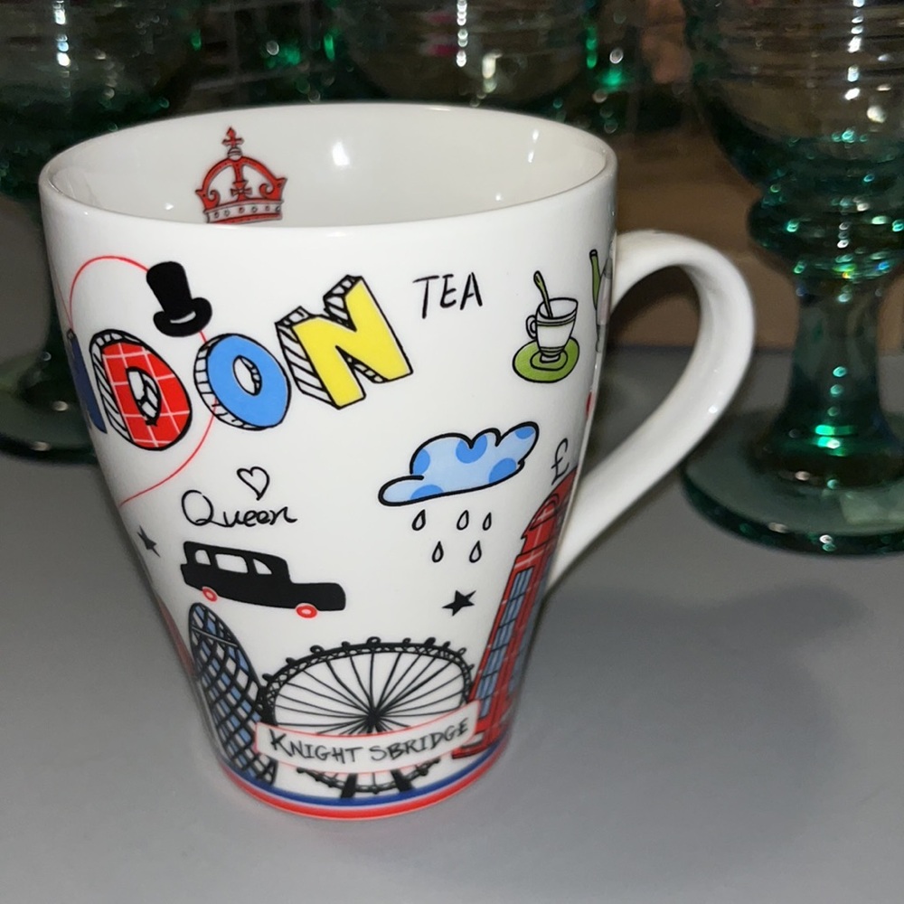 Colorful London-Themed Mug